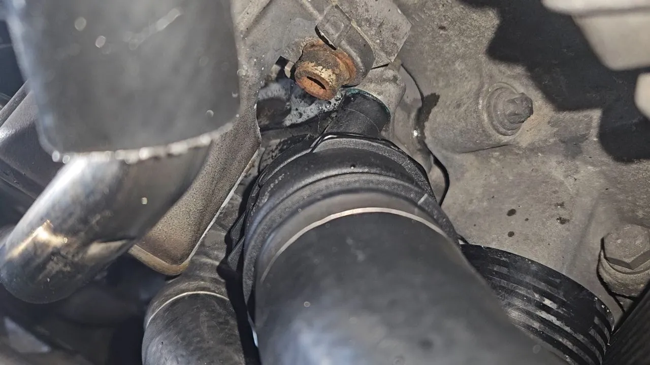 Coolant leaking at the flange