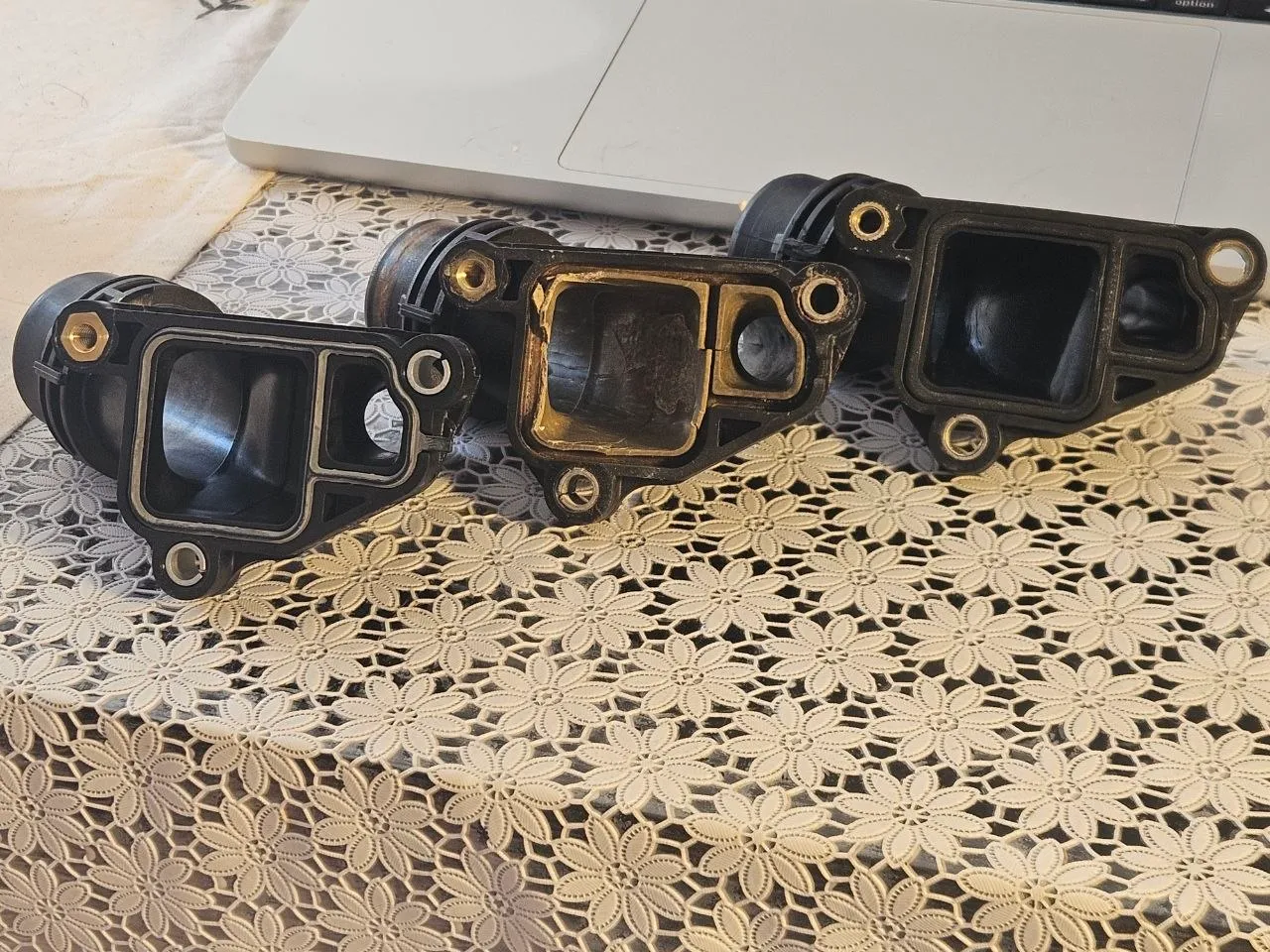 All three pipes side by side